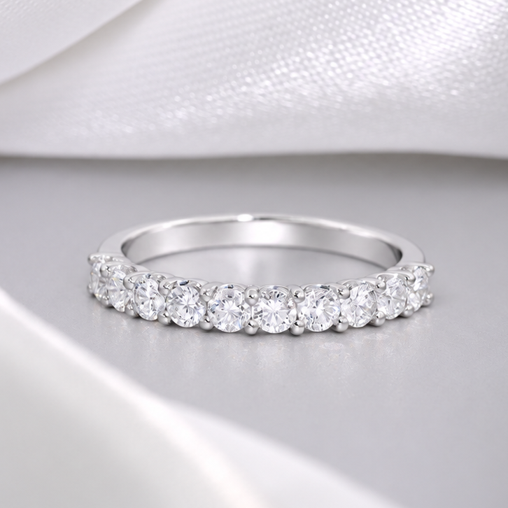 Half-Eternity Ring - Natural Diamond Ring