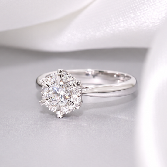 NW23 - 0.30 CT Small Halo Diamond