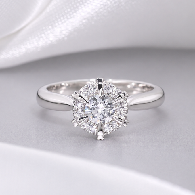 NW23 - 0.30 CT Small Halo Diamond