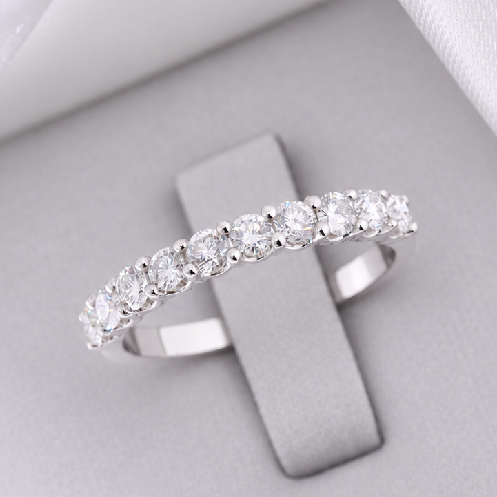 Half-Eternity Ring - Natural Diamond Ring