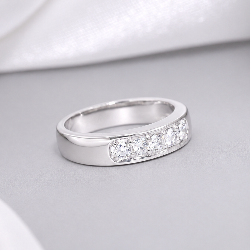 M134 - Natural Diamond Eternity Ring -  4 mm.