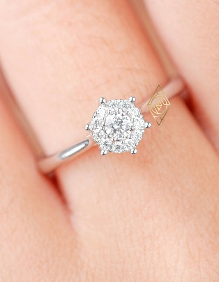 W26 - Princess Lux Natural Diamond Ring