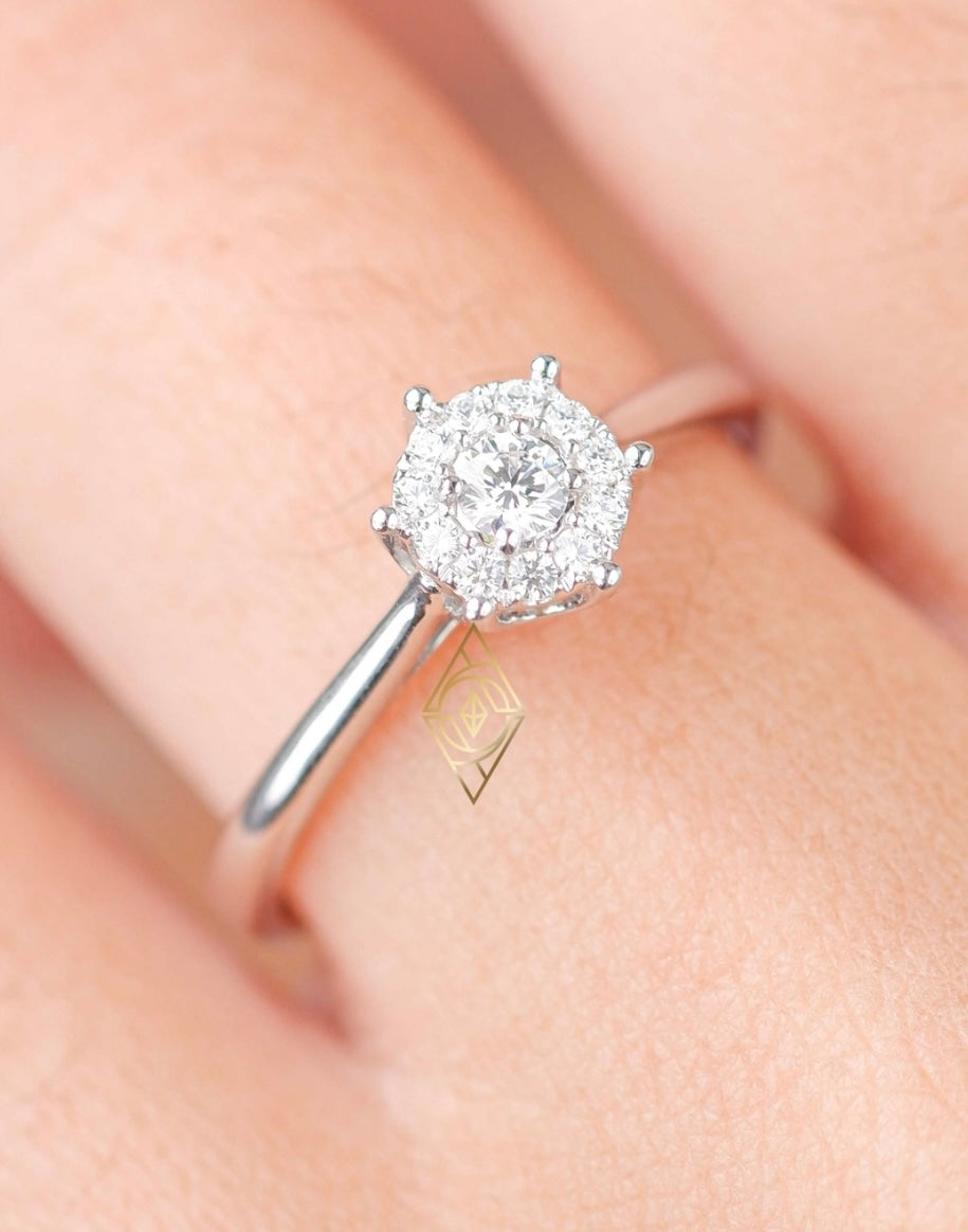 W26 - Princess Lux Natural Diamond Ring