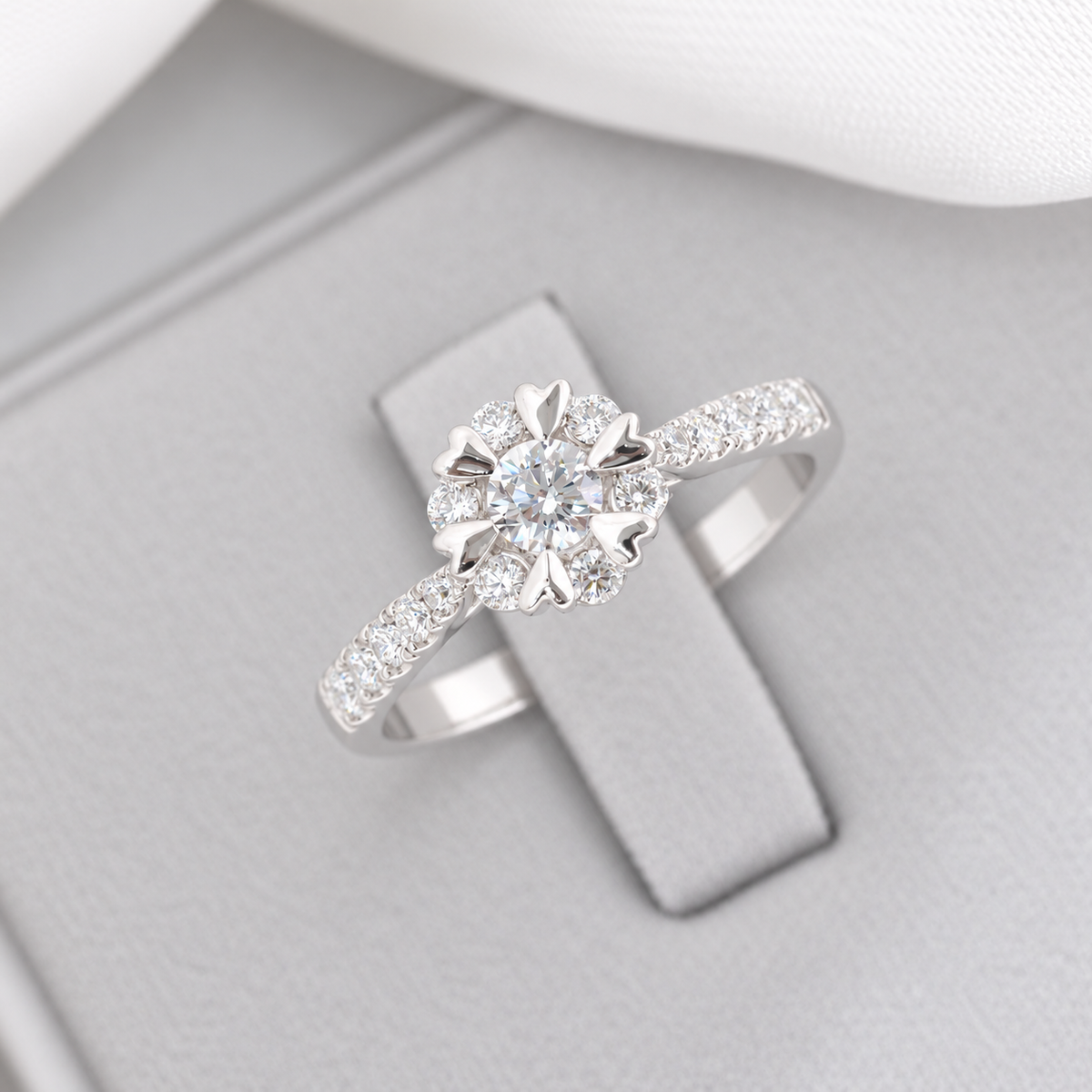 NW26 - 0.20 CT GIA Natural Diamond Heart Prong