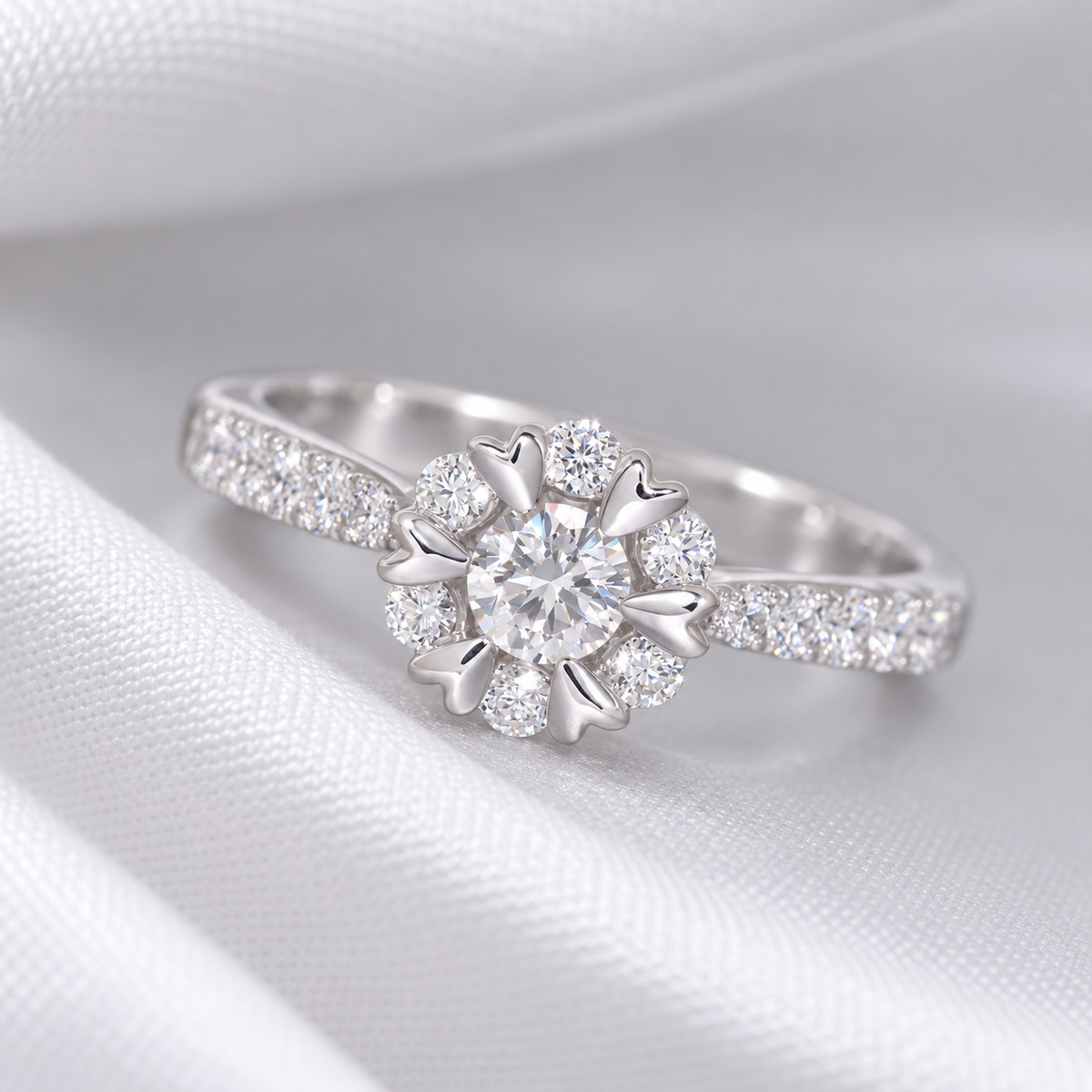NW26 - 0.20 CT GIA Natural Diamond Heart Prong