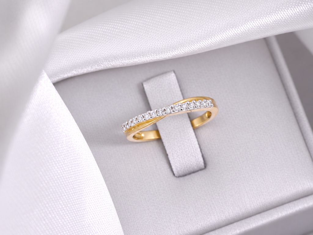 W63 - Half-Eternity Ring - Natural Diamond Ring