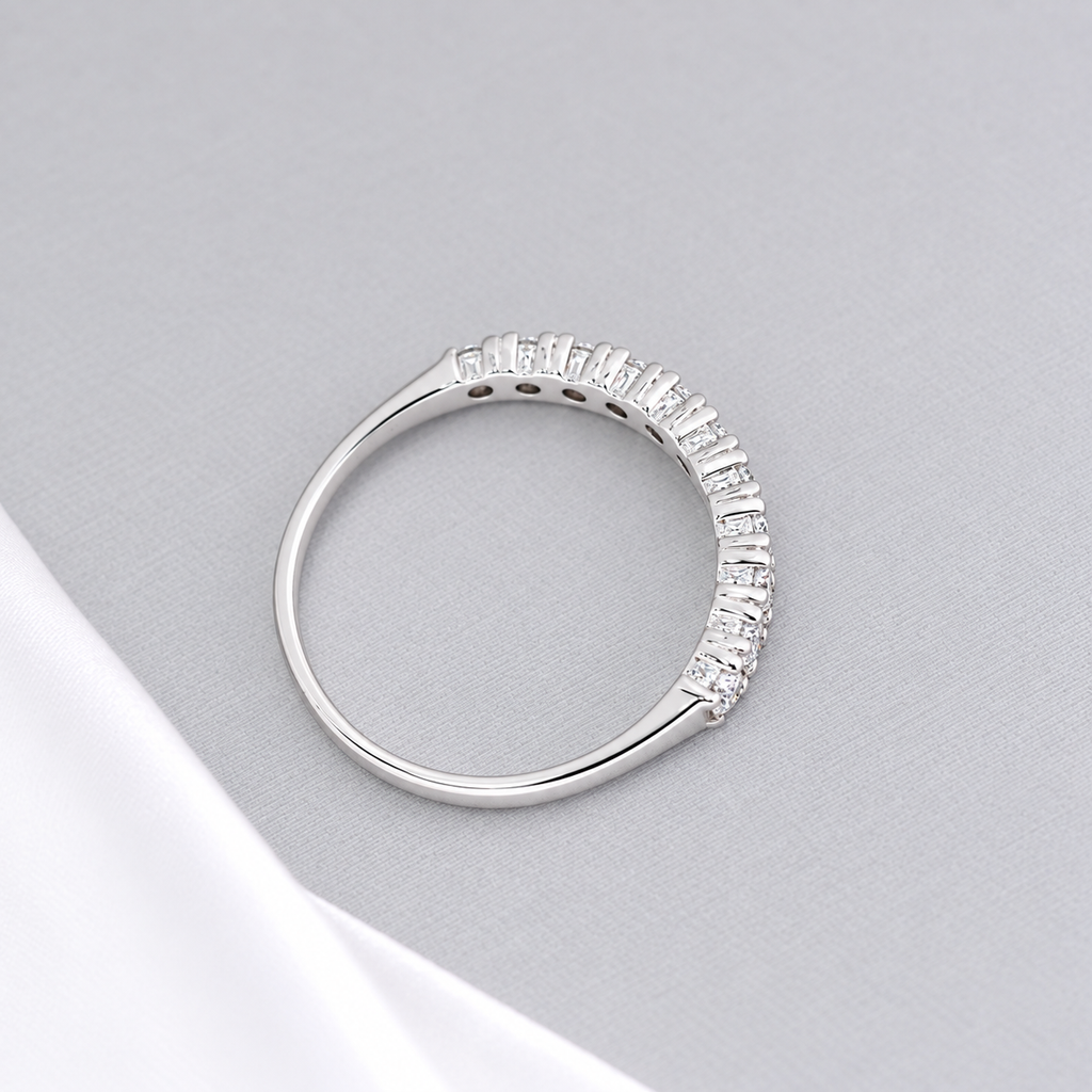 W33 - Half-Eternity Ring - Natural Diamond Ring