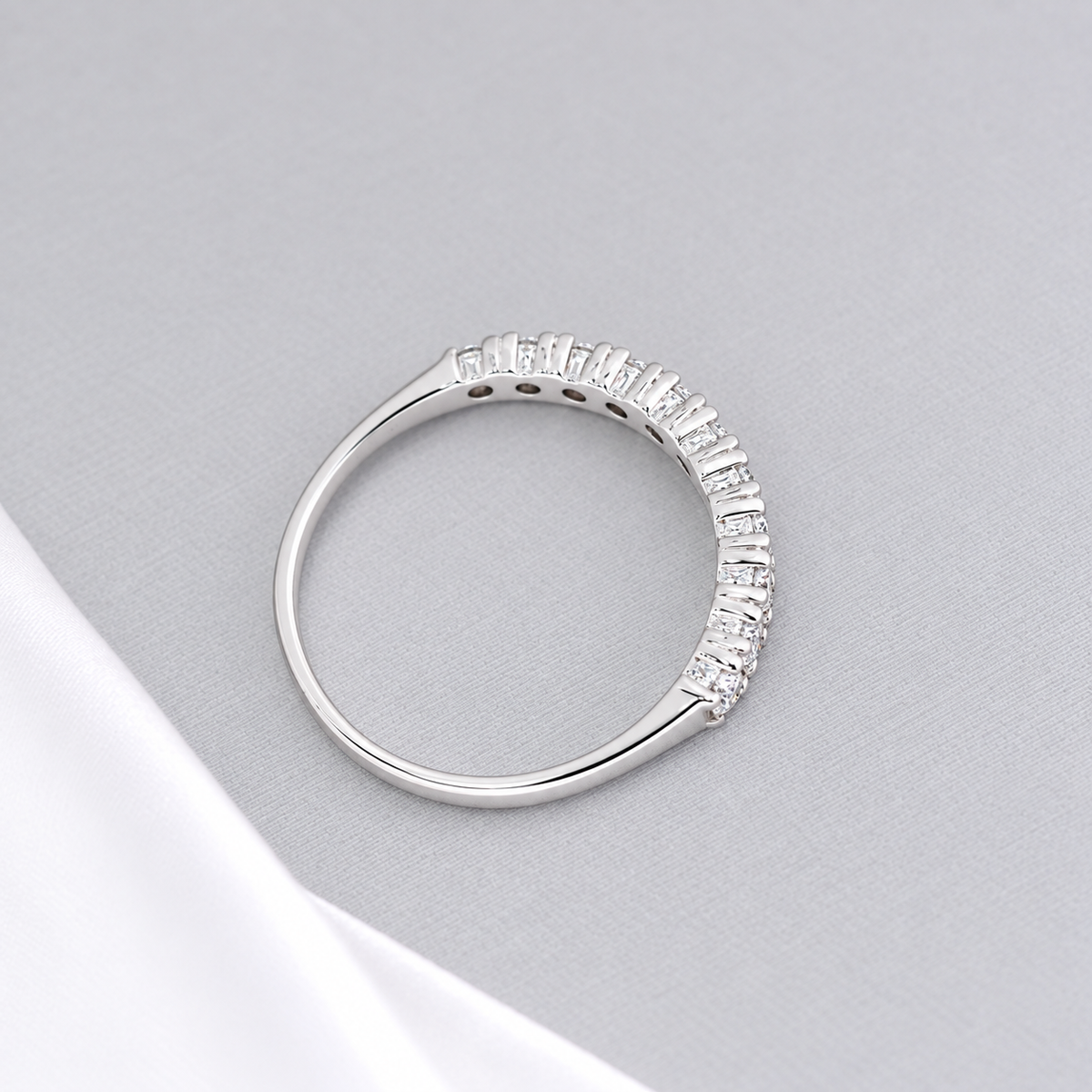 W33 - Half-Eternity Ring - Natural Diamond Ring