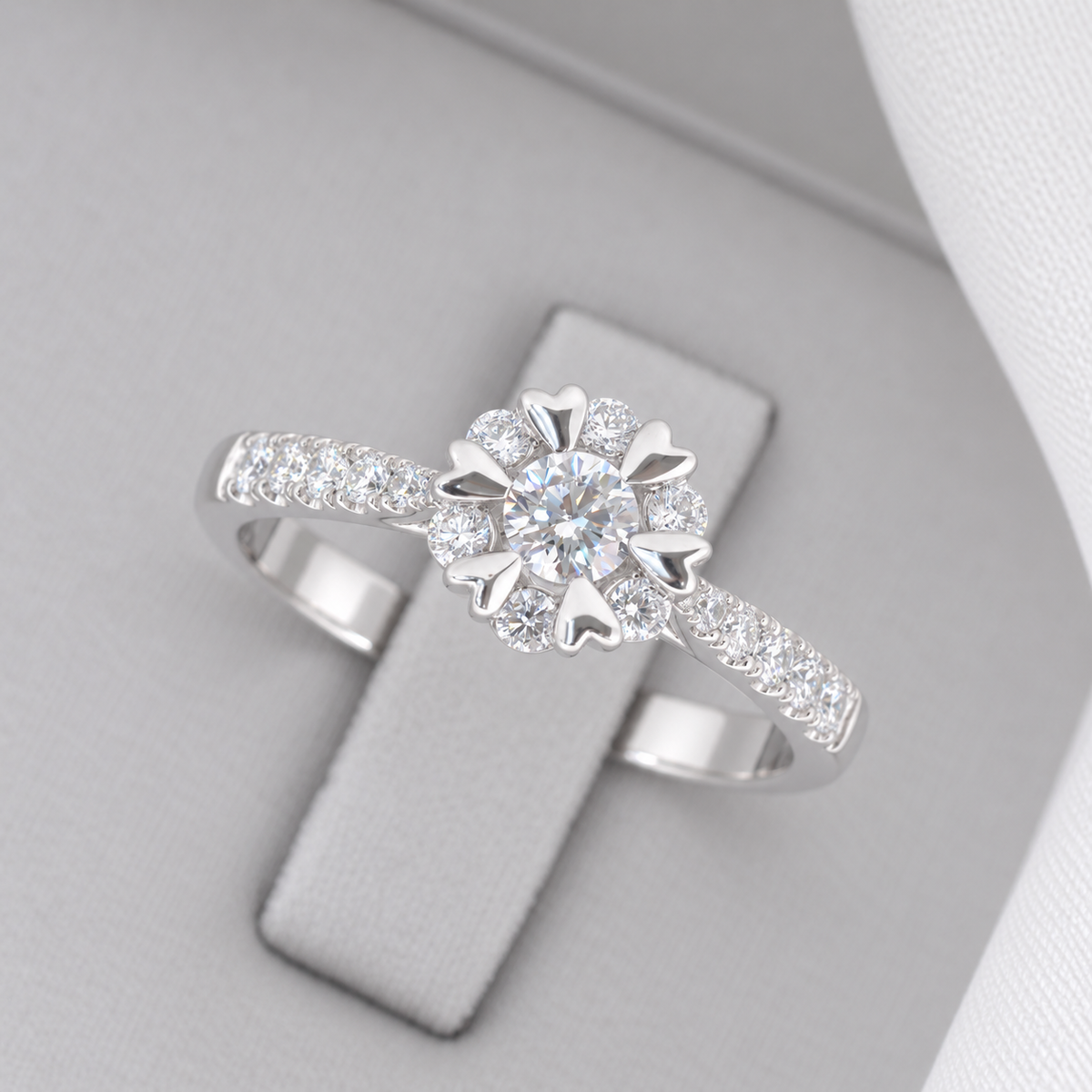 NW26 - 0.20 CT GIA Natural Diamond Heart Prong