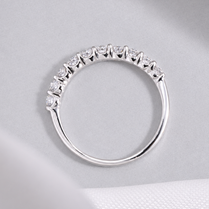 Half-Eternity Ring - Natural Diamond Ring