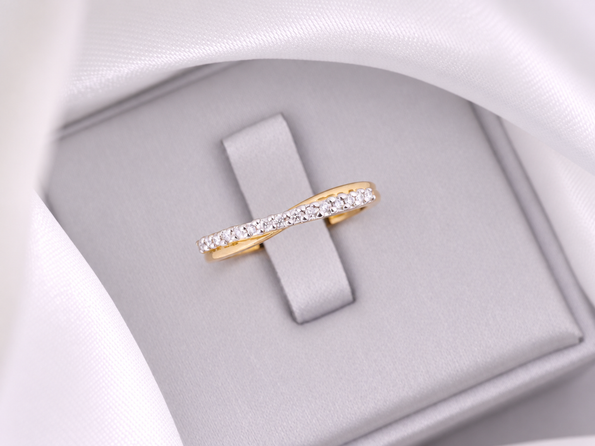 W63 - Half-Eternity Ring - Natural Diamond Ring