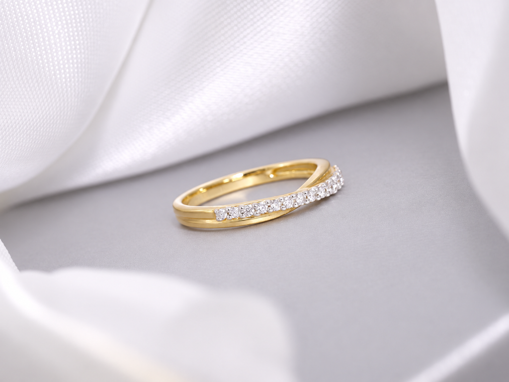 W63 - Half-Eternity Ring - Natural Diamond Ring