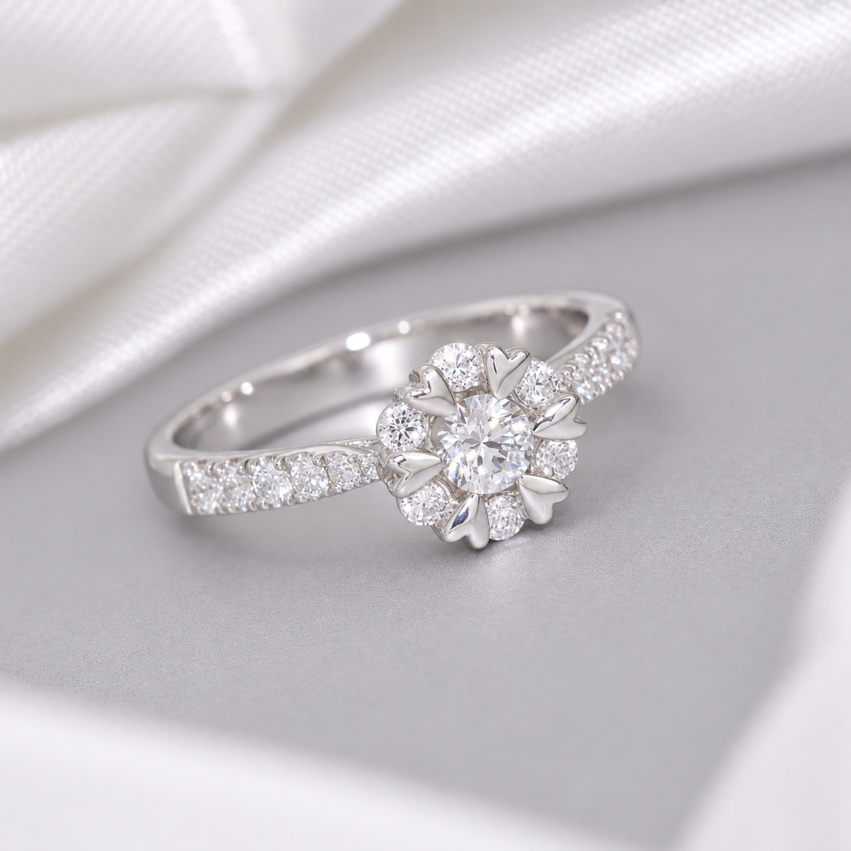 NW26 - 0.20 CT GIA Natural Diamond Heart Prong