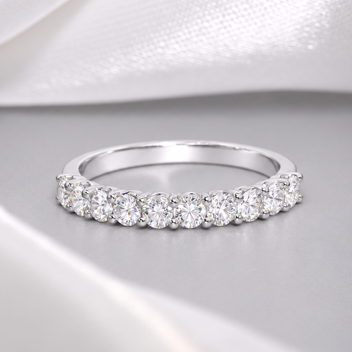Half-Eternity Ring - Natural Diamond Ring