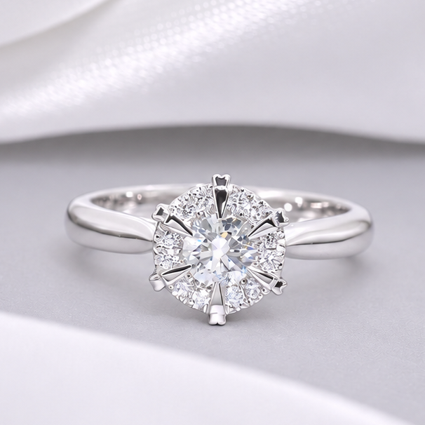 NW23 - 0.30 CT Small Halo Diamond