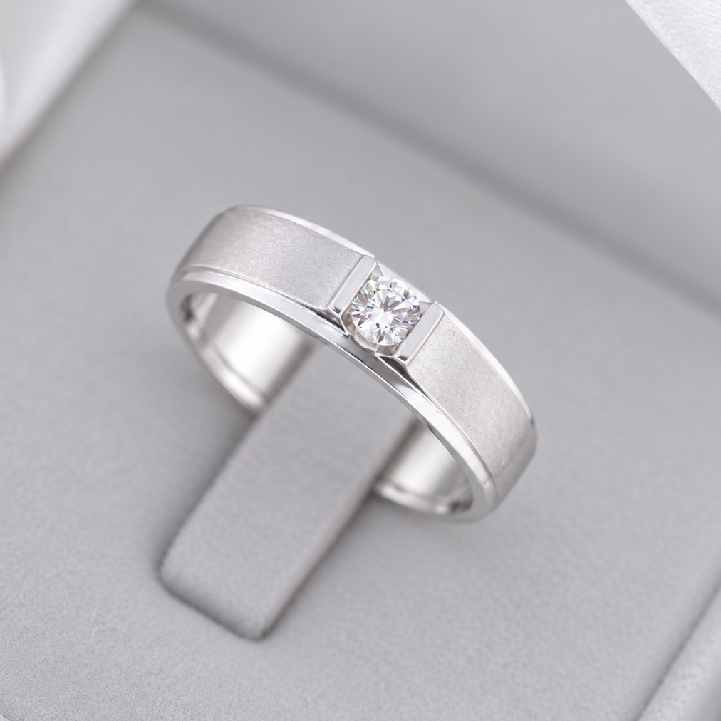 M129 - Natural Diamond 0.20 CT GIA - หน้ากว้าง 5.5 mm.