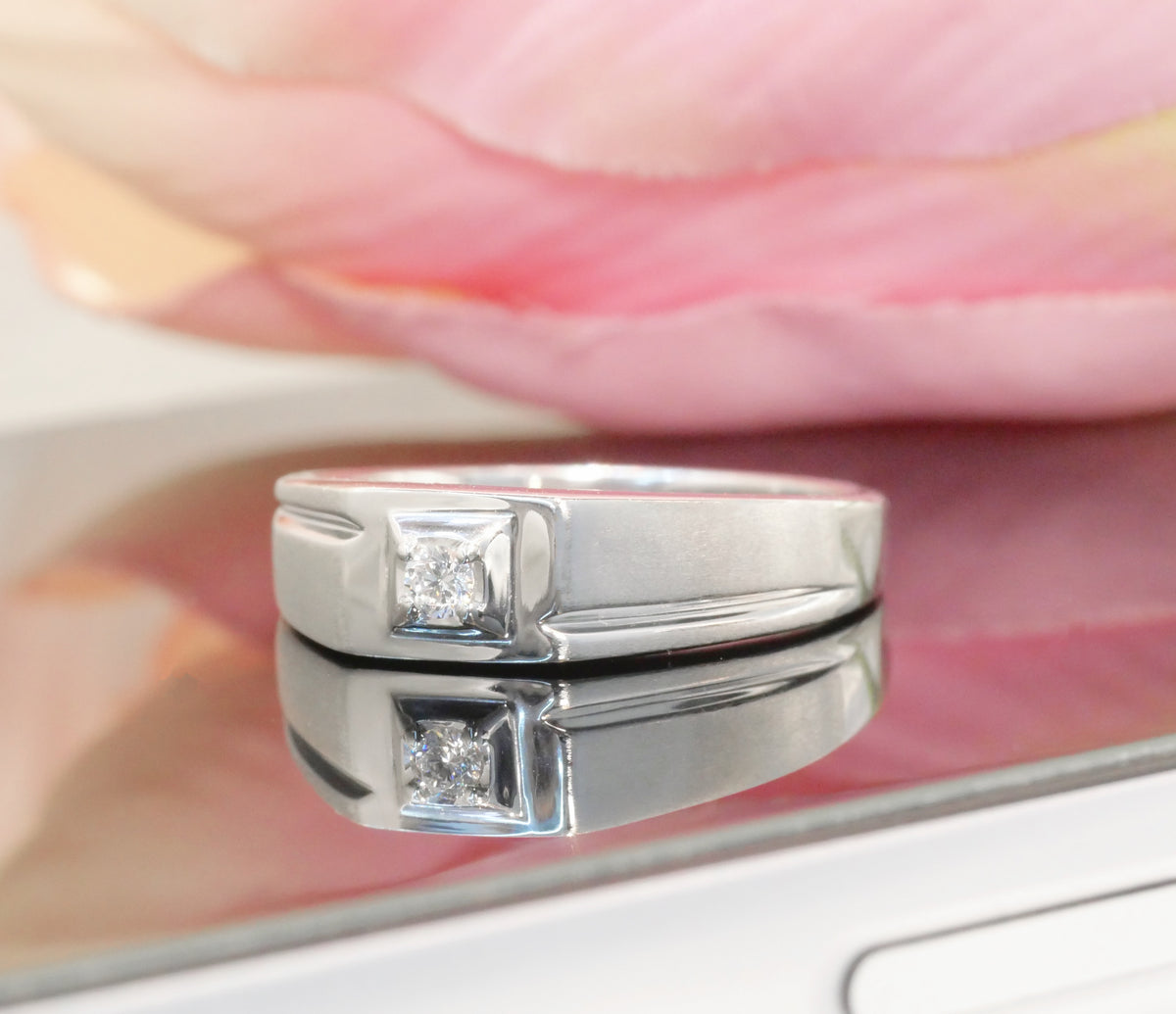 M96 - Man Natural Diamond 0.05 CT - หน้ากว้าง 5 mm.