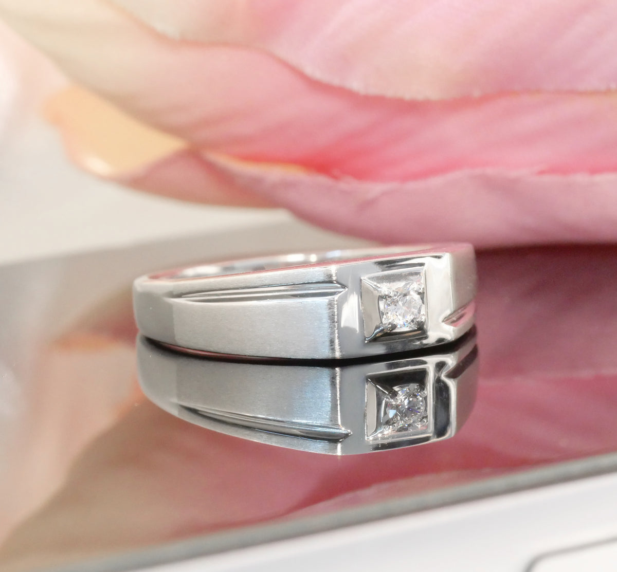 M96 - Man Natural Diamond 0.05 CT - หน้ากว้าง 5 mm.