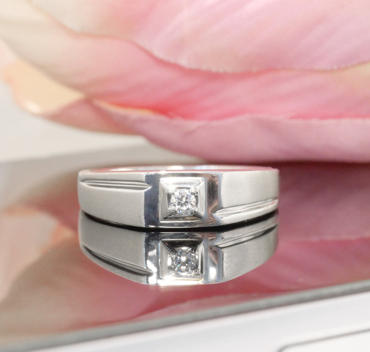 M96 - Man Natural Diamond 0.05 CT - หน้ากว้าง 5 mm.