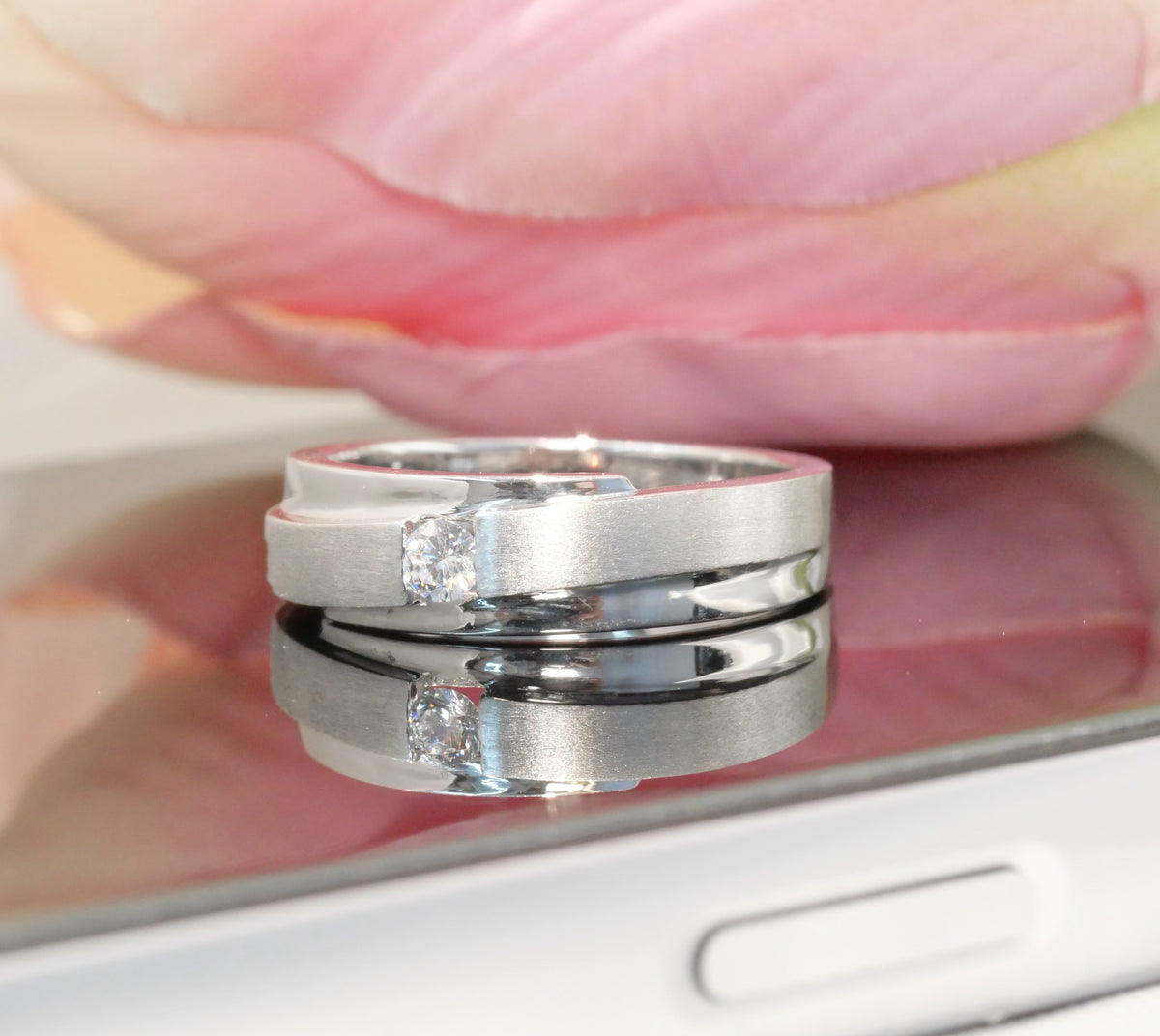 M95 - Natural Diamond 0.08 CT - หน้ากว้าง 6 mm.