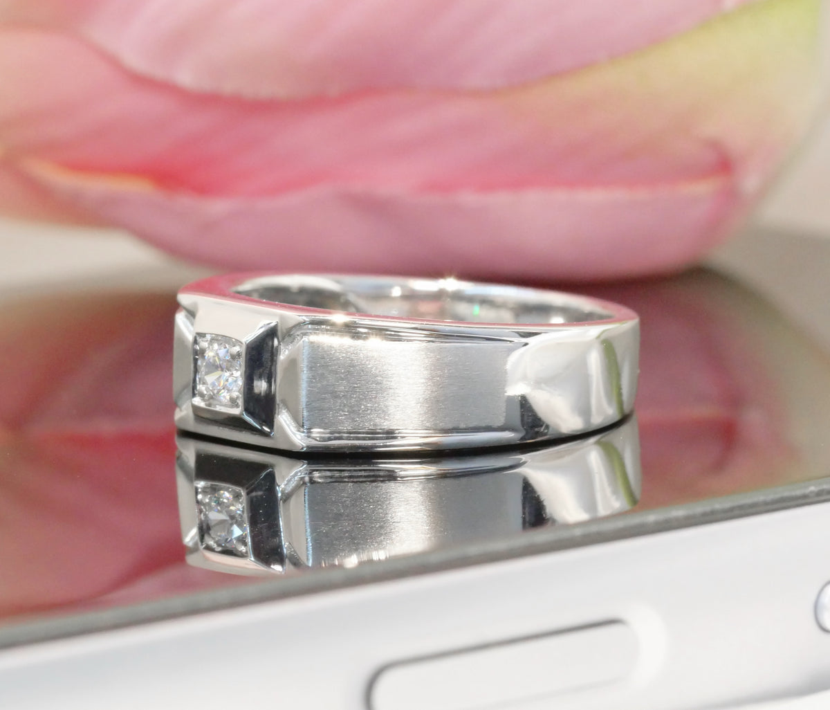 M91 - Man Diamond Ring - หน้ากว้าง 6.5 mm.