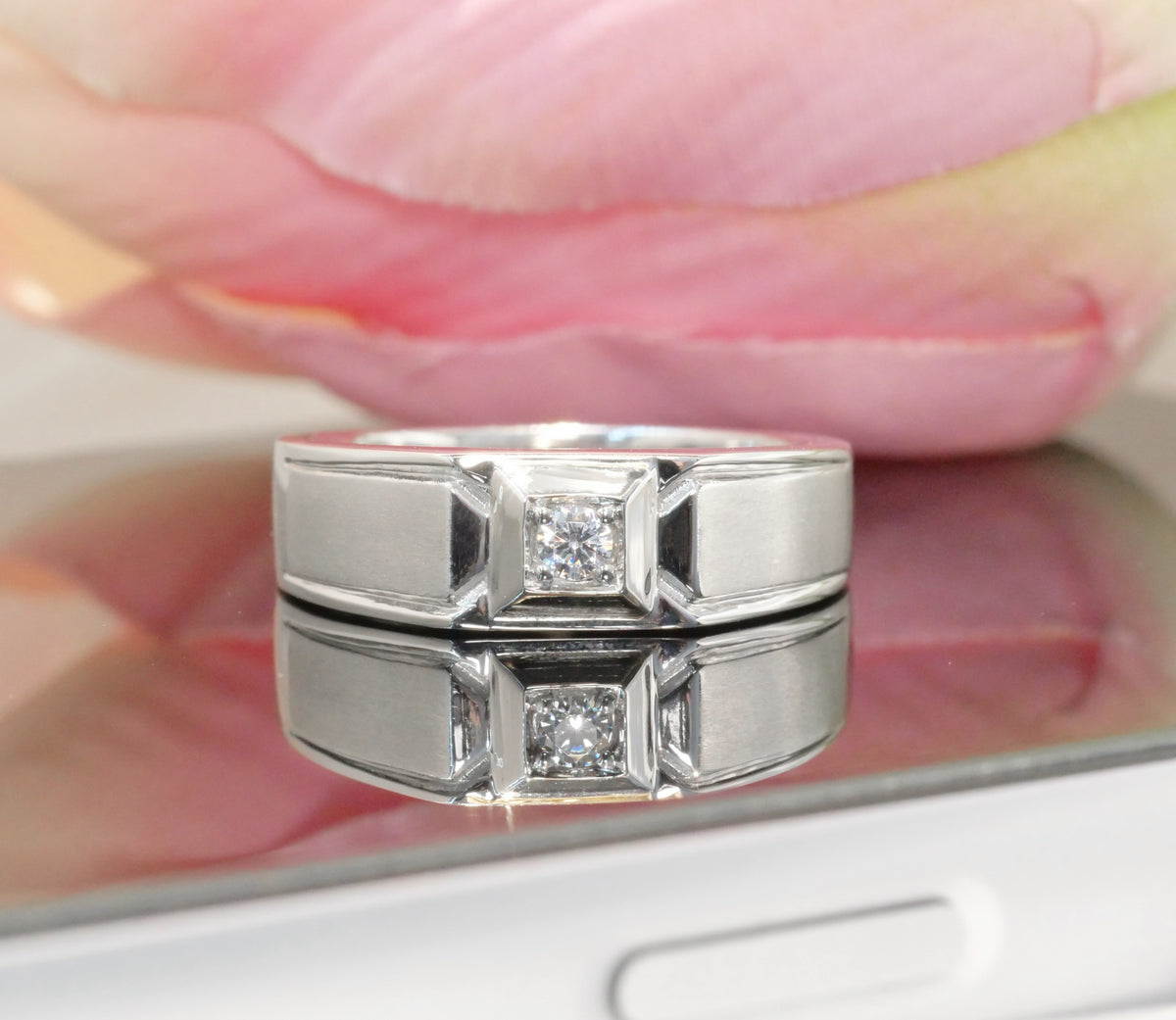 M91 - Man Diamond Ring - หน้ากว้าง 6.5 mm.