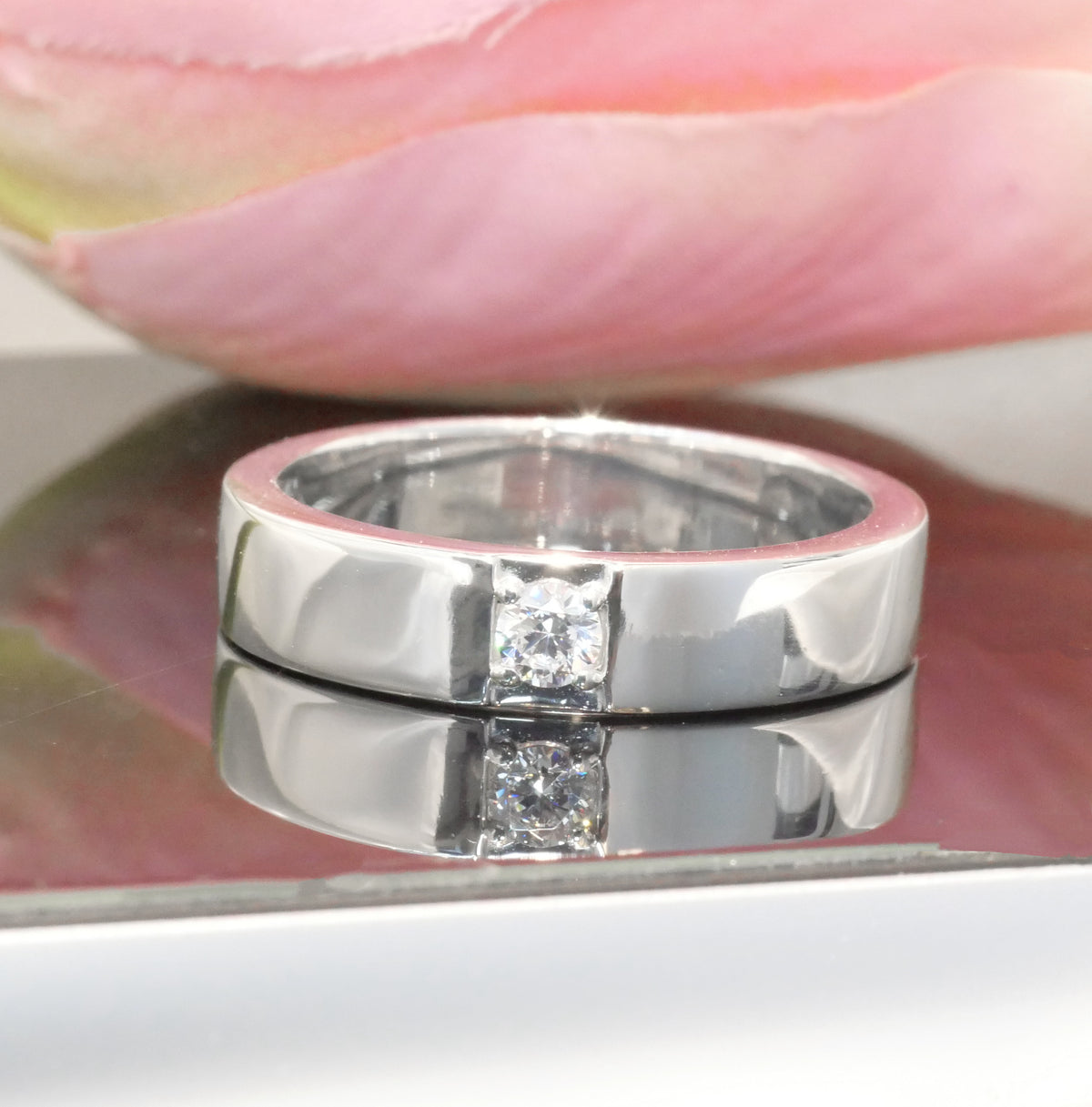 M99 -  Man Diamond Ring - หน้ากว้าง 5 mm.