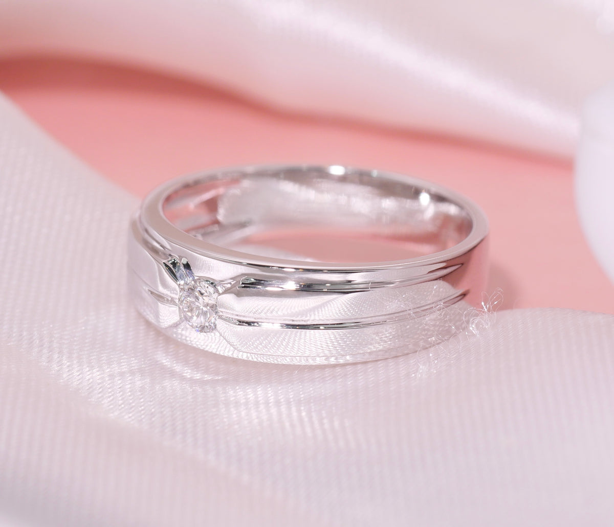 New Design - Man Diamond Ring - หน้ากว้าง 5 mm.