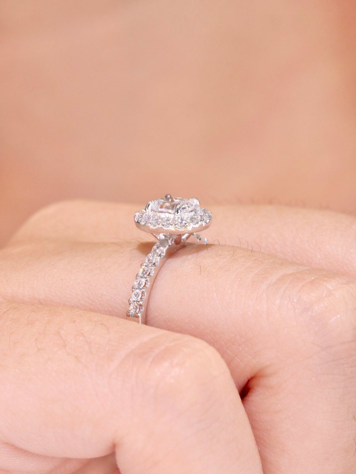 W98 - 0.30 CT GIA Oval Natural Diamond Women Ring