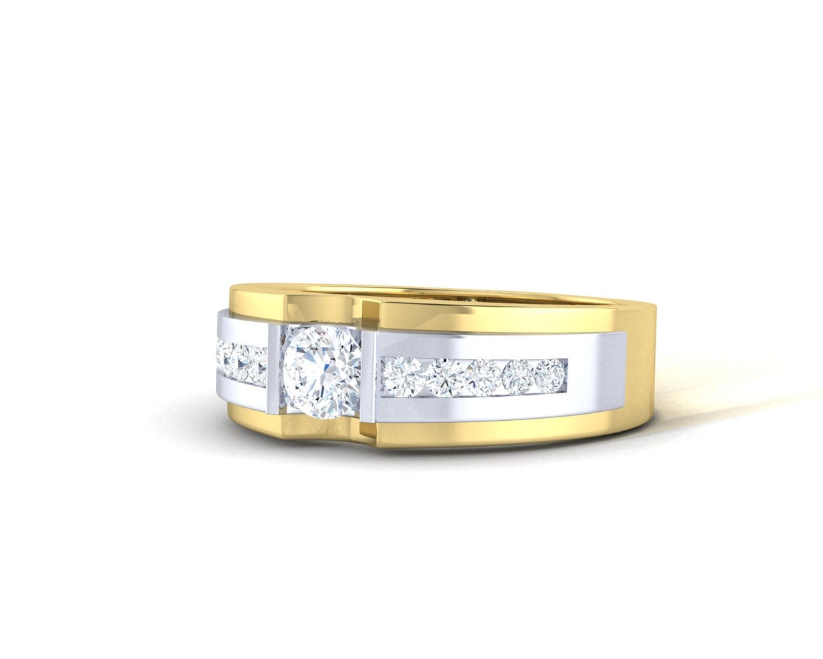 M116 - 0.30 CT GIA Man Diamond Ring - หน้ากว้าง 6.5 mm.