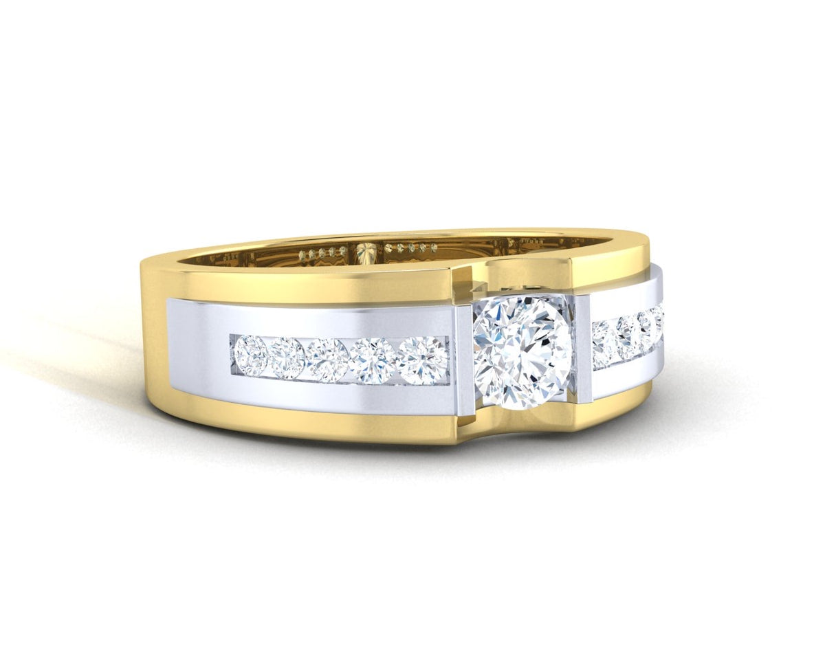 M116 - 0.30 CT GIA Man Diamond Ring - หน้ากว้าง 6.5 mm.